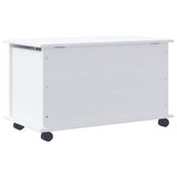 Storage Chest with Wheels ALTA White 73x39.5x43 cm Solid Wood Pine 353928