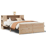 Bookcase Bed without Mattress 140x190cm Solid Wood Pine 3322433