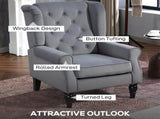 Wingback Accent Chair, Retro Upholstered Button Tufted Occasional Chair for Living Room and Bedroom, T3398P423089