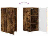 TV Wall Cabinet Set 4 pcs Smoked Oak Engineered Wood 3408921
