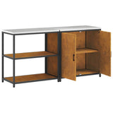 Kitchen Storage Set HATTEM 2 pcs Rusty Steel 3392658