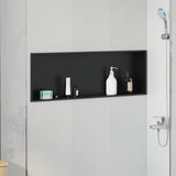 Shower Niche Black 90 x 30 x 9.5 cm Stainless Steel 42012675
