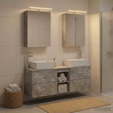 Bathroom Furniture Set 5 pcs Concrete Grey 3406834