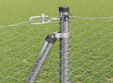 Hexagonal Fence with Concrete Base 25 x 1.2 m Galvanised Steel 3353804