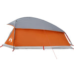 ZNTS Camping Tent Dome 1-Person Grey and Orange Waterproof 94790