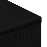 TV Cabinet with Wheels Black Oak 102x34.5x43 cm Engineered Wood 862479