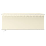 Manual Retractable Awning with Blind&LED 3.5x2.5m Cream 3069282