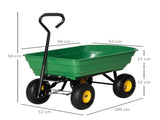 75 Litre Large Garden Cart, Tipping Wheelbarrows Heavy Duty Garden Dump Trolley 200kg Capacity for T3398P313584