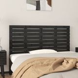 Wall Headboard Black 146x3x63 cm Solid Wood Pine 824737