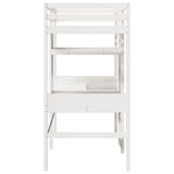Loft Bed Frame without Mattress White 80x200cm Solid Wood Pine 3308545