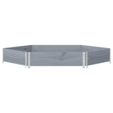 Raised Bed Hexagon Grey 160x160 cm Solid Wood Pine 4010319