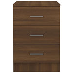 ZNTS Bedside Cabinet Brown Oak 38x35x56 cm Engineered Wood 815325