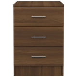 ZNTS Bedside Cabinet Brown Oak 38x35x56 cm Engineered Wood 815325