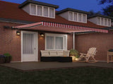 Retractable Awning Red and White 400 x 300 cm 3330548