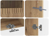 5 Piece LED TV Cabinet Artisan Oak Engineered Wood 3416851