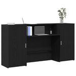 Reception Desk Black Oak 200x50x103.5 cm Engineered Wood 3324215
