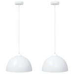 ZNTS Pendant Lamps 2 pcs Height Adjustable E27 White Ø 30 cm Metal 4103452