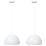 ZNTS Pendant Lamps 2 pcs Height Adjustable E27 White Ø 30 cm Metal 4103452