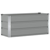 Planter Light Grey 100 x 40 x 45 cm Steel 42018132