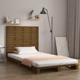 Wall Headboard Honey Brown 141x3x91.5 cm Solid Wood Pine 824711