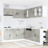 11 Piece Kitchen Cabinet Set "Kalmar" Concrete Grey Engineered Wood 3314915