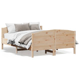Bed Frame without Mattress 140x200 cm Solid Wood Pine 3216173