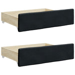 ZNTS Bed Drawers 2 pcs Black Engineered Wood and Faux Leather 833922