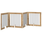 Dog Gate with Stands 4 pcs Artisan Oak 100 x 100 cm 892036