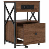 Bedside Cabinet 2 pcs Brown Oak 40 x 31 x 60 cm Engineered Wood 859499