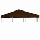 2-Tier Gazebo Top Cover 310 g/m 3x3 m Brown 46615