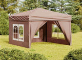 Folding Party Tent with Sidewalls Taupe 2x2 m 93505