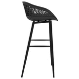 7 Piece Bar Set White and Black 3057445