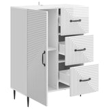 Sideboard High Gloss White 66 x 34.5 x 89.5 cm Engineered Wood 894859