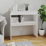 808314 Console Table White 80x30x80 cm Engineered Wood