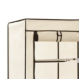 Wardrobe Cream Non-woven fabric Collapsible Wardrobe 282455