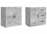 Cabinet Set 2 pcs Concrete Grey Engineered Wood 3416820
