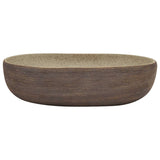 Countertop Basin Sand and Brown Oval 59x40x14 cm Ceramic 155104