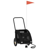 Pet Bike Trailer Black Oxford Fabric and Iron 93975