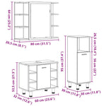 ZNTS 3 Piece Bathroom Furniture Set Artisan Oak Engineered Wood 3328568