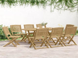 9 Piece Garden Dining Set Solid Wood Acacia 3214241