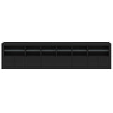 Sideboard with LED Lights Black 283x37x67 cm 3209017