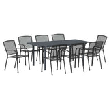 Garden Dining Set 9 pcs Anthracite Powder-coated Steel 3378813