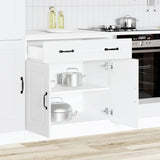 Kitchen Base Cabinet Kalmar White Engineered Wood 853497