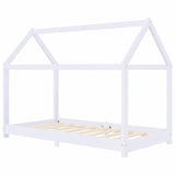 Kids Bed Frame White Solid Pine Wood 80x160 cm 283350