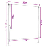 Outdoor Roller Blind Light Grey 100 x 270 cm 42037133