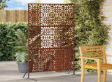 Privacy Screen Grey 100 x 50 x 180 cm Weathering Steel 868576