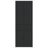 Cabinet Set 2 pcs Black Engineered Wood 3416989