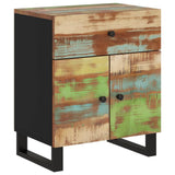 ZNTS Bedside Cabinet 50x33x60cm Solid Wood Reclaimed&Engineered Wood 350670