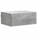 Wall-Mounted Bedside Cabinet with Drawer 2 pcs Concrete Grey 898452