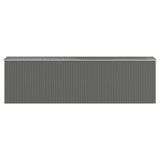 Garden Shed Light Grey 192x689x223 cm Galvanised Steel 3147444